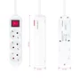 Nanocable Regleta de 3 Tomas con Interruptor, 1,4 m, Blanca